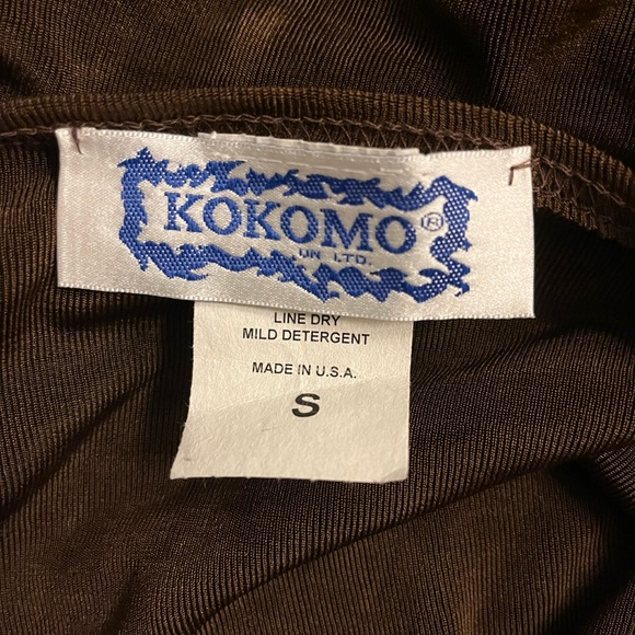 3 pieces Brown Pants Set Slinky Fabric         It is New never worn - Picture 6 of 7